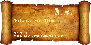 Moldoványi Alex névjegykártya